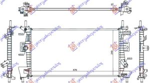 HLADNJAK MOTORA 1.5 EcoBoost BENZIN / 2.0 TDCi (670x448x26) 15-