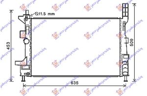 HLADNJAK MOTORA 1.5 TDCi ECOnetic DIZEL (MAN) (543x362x26) (KOYO)