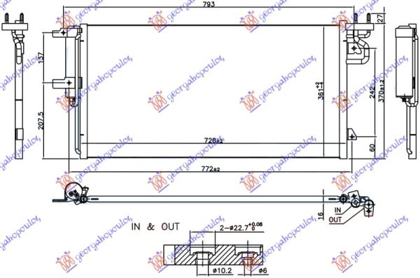 CONDENSER 1.5 EcoBoost (728x361x16) (KOYO)