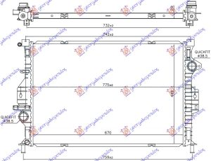 HLADNJAK MOTORA 1.6 EcoBoost BENZIN (AUTO) (670x449x26) /15