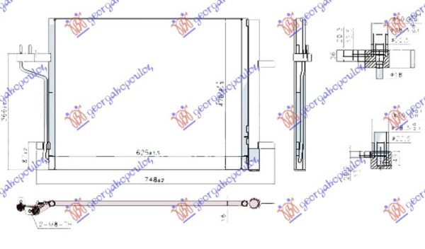 HLADNJAK KLIME 2.5i 16V BENZIN - 2.0 TDCi DIZEL (625x477x16) 13/15