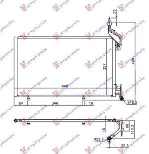 HLADNJAK KLIME 1.6 EcoBoost BENZIN (620x350x16) CEVI 22/18mm