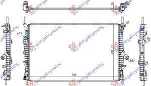 HLADNJAK MOTORA 2.0/2.2 TDCi DIZEL (765x460x16) RWD-4WD