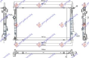 RADIATOR 2.0 TDCi DIESEL (765x460x26) FWD (NRF)