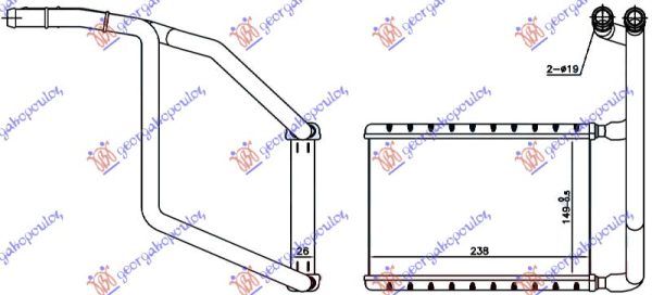 GREJAC KABINE 2.0/2.2 TDCI (149x238x26)