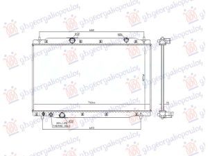 RADIATOR 2.4 PETROL AUTOMATIC (427x760) (NRF)