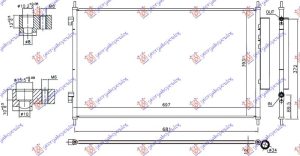 CONDENSER PETROL/DIESEL (665x395x12) (KOYO)