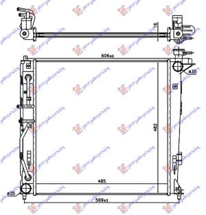 HLADNJAK MOTORA 2.0 CRDi DIZEL (AUTOMATSKI) (485x470) (CESKA) (KOYO)