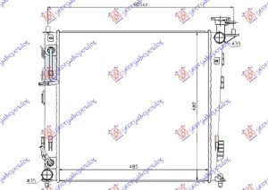 RADIATOR 2.0 CRDi DIESEL AUTOMATIC (485x470) (KOREAN) (VALEO)