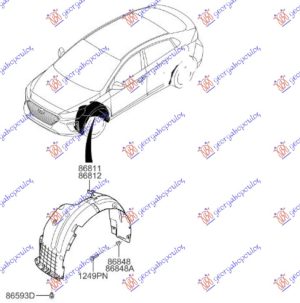 FRONT INNER FENDER (O)