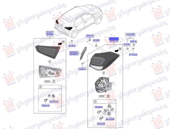 TAIL LAMP OUTER (O)