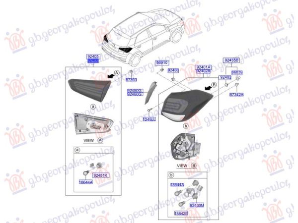 TAIL LAMP INNER (O)