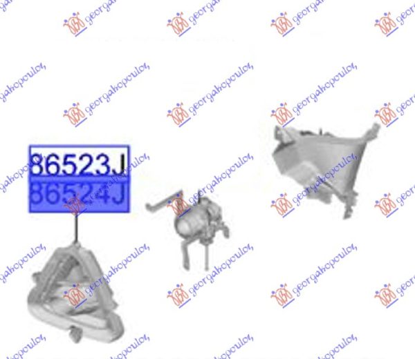 FRONT BUMPER GRILLE SIDE OUTER (W/FOG LAMP HOLE) (O)
