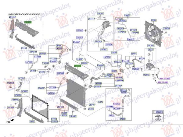 AIRDUCT RADIATOR UPPER (O)