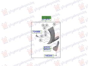 FRONT FENDER FLARE PLASTIC (O)
