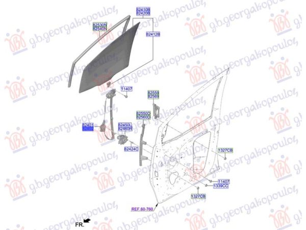 FRONT WINDOW REGULATOR ELECTRICAL (O)