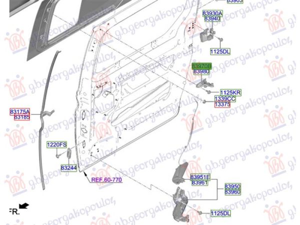 ROLLER GUIDE FOR SLIDING DOOR UPPER (O)