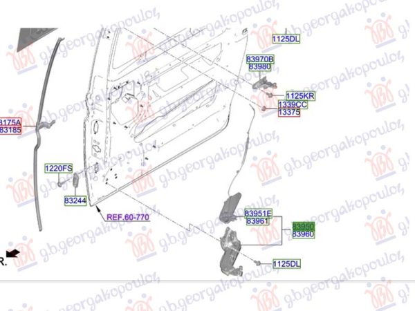 ROLLER GUIDE FOR SLIDING DOOR LOWER (O)