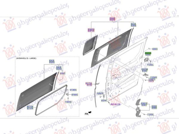 ROLLER GUIDE FOR SLIDING DOOR CENTER (O)