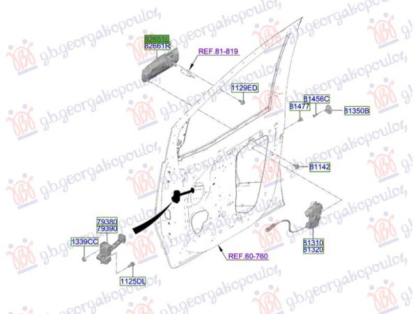 DOOR HANDLE OUTER FRONT (O)