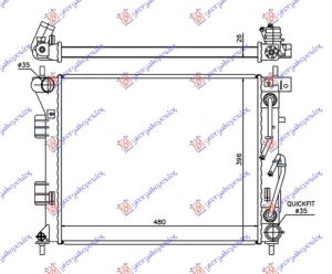 HLADNJAK MOTORA 1.6 CRDi DIZEL (AUTO) (480x395x26)