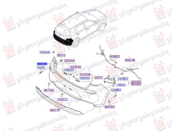 ZADNJI BRANIK (4 PDC SENZOR) (H/B) (O)