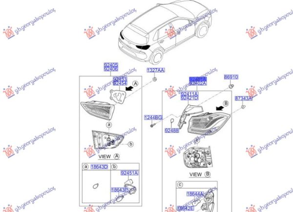 TAIL LAMP OUTER (O)
