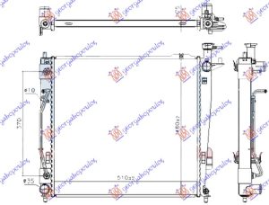 HLADNJAK MOTORA 2.0/2.2 CRDi DIZEL (AUTO) (510x480x26) (HALLA TIP)