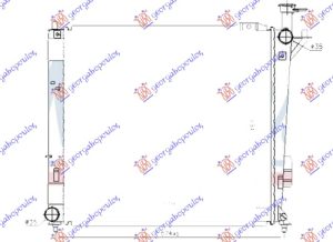 HLADNJAK MOTORA 2.0/2.2 CRDi DIZEL (MAN) (510x480x26) (HALLA TIP)