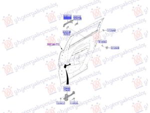 DOOR HANDLE REAR OUTER (O)
