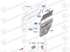 DOOR HANDLE REAR INNER (O)