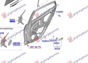 REAR WINDOW REGULATOR ELECTRICAL (O)