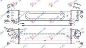 HLADNJAK INTERKULERA 2.5 TCi-CRDi DIZEL (480x135x90)
