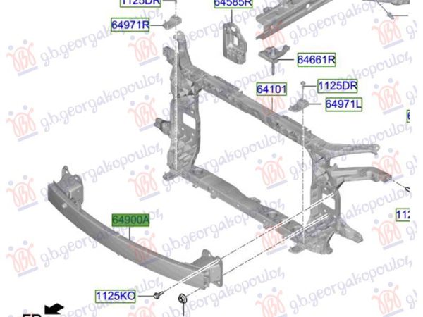 FRONT BUMPER REINFORCEMENT (O)