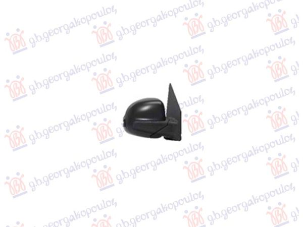 DOOR MIRROR ELECTRICAL HEATED PAINTED BLACK (W/SIDE LAMP) (6Pin) (CONVEX GLASS)