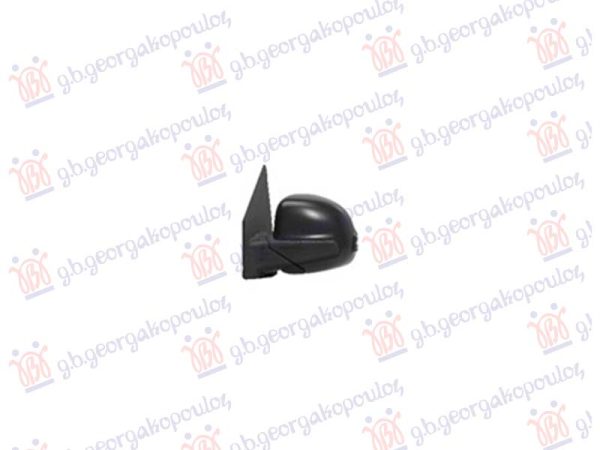 DOOR MIRROR ELECTRICAL HEATED PAINTED BLACK (W/SIDE LAMP) (6Pin) (ASPHERICAL GLASS)