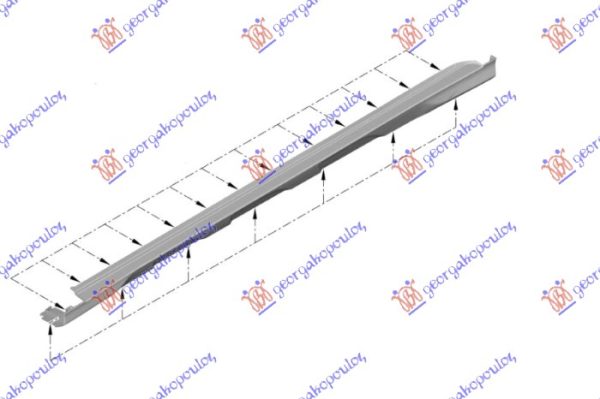 DOOR SILL PLASTIC (W/CHROME MOULDING) (O)