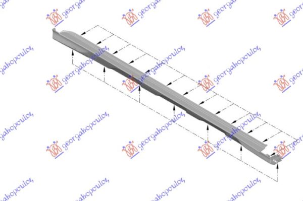 DOOR SILL PLASTIC (W/CHROME MOULDING) (O)