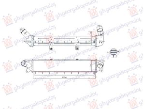 RADIATOR INTERCOOLER PETROL/HYBRID (600x112)