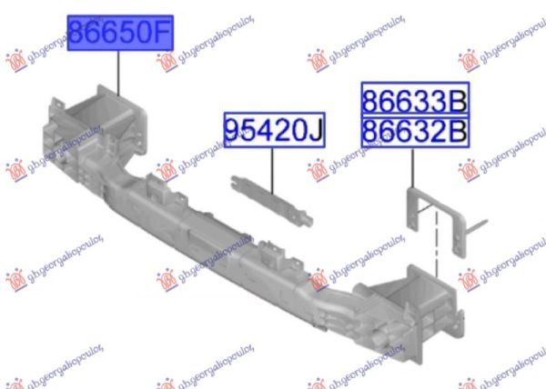 REAR BUMPER REINFORCEMENT (O)