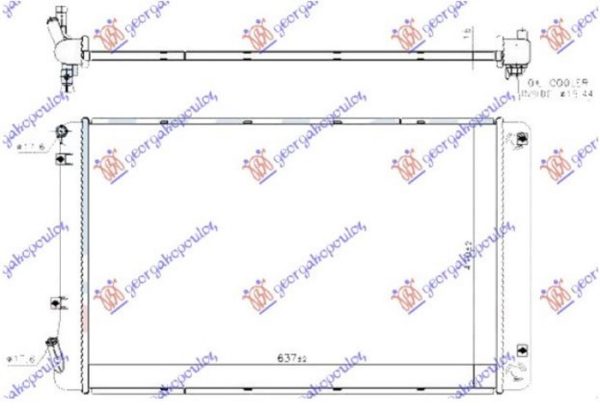 HLADNJAK MOTORA DODATNI 1.6 BENZIN/HIBRID (640X410X65) (KOYO)