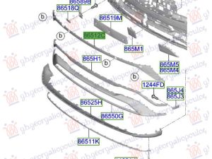 FRONT BUMPER MOULDING UPPER 2024- (O)