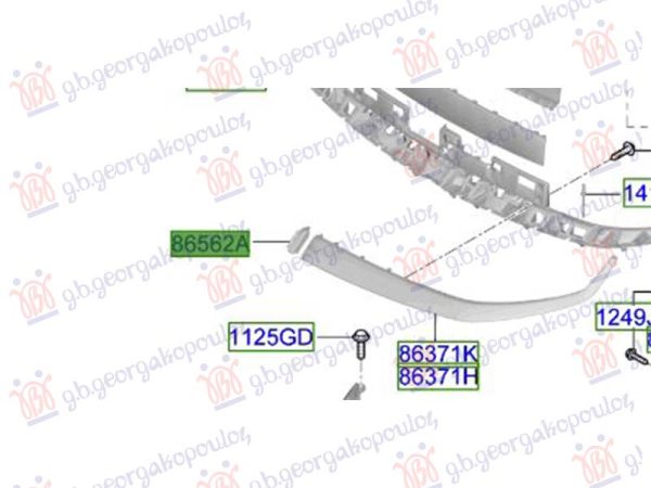 GRILLE MOULDING MIDDLE 2024- (O)
