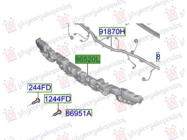 FRONT BUMPER ABSORBER 2024- (O)