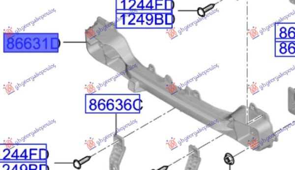 REAR BUMPER REINFORCEMENT (O)