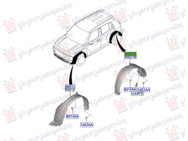 REAR INNER FENDER PLASTIC (O)
