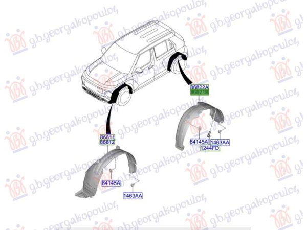 REAR INNER FENDER PLASTIC (O)