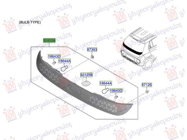 TAIL LAMP CENTER (O)