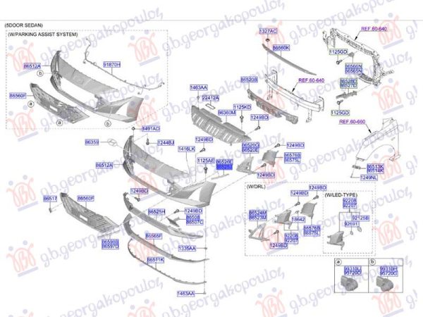 FRONT BUMPER BRACKET UPPER SIDE PLASTIC (O)