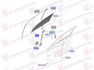 FRONT WINDOW REGULATOR ELECTRICAL (W/O MOTOR) (O)